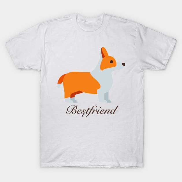 Corgi Bestfriend T-Shirt by Playful Creatives